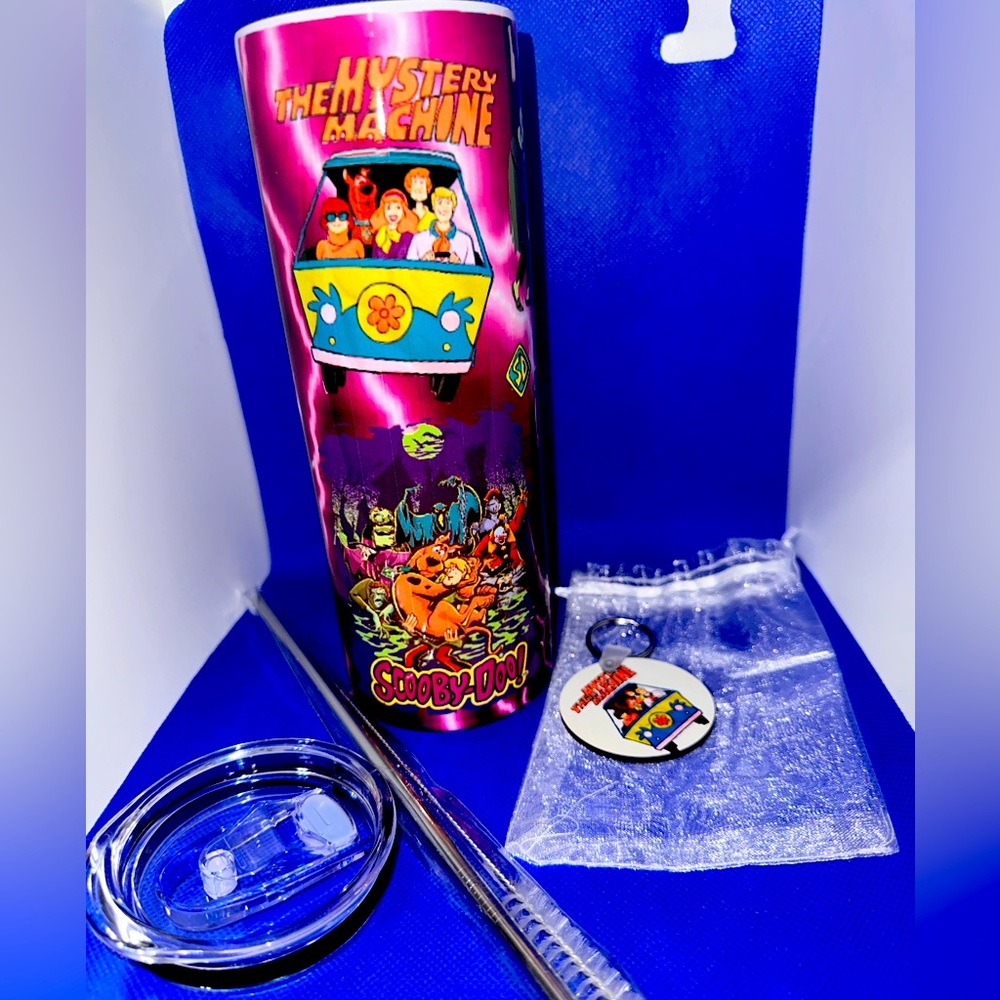 Scooby Doo tumbler keychain metal straw and brush cleaner
